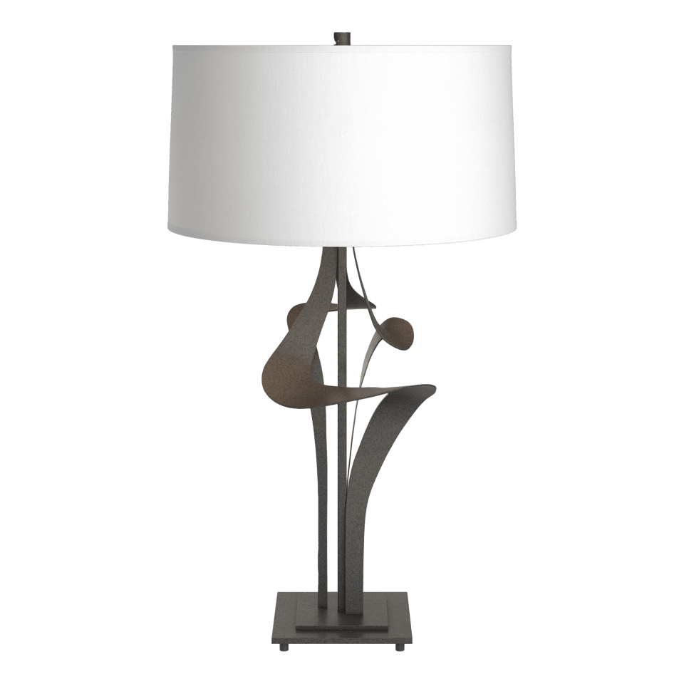 Antasia Table Lamp 27.4" Tall by Hubbardton Forge - Artisanal Hand-Forged Steel with Linen Shade