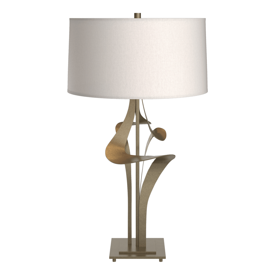 Antasia Table Lamp 27.4" Tall by Hubbardton Forge - Artisanal Hand-Forged Steel with Linen Shade