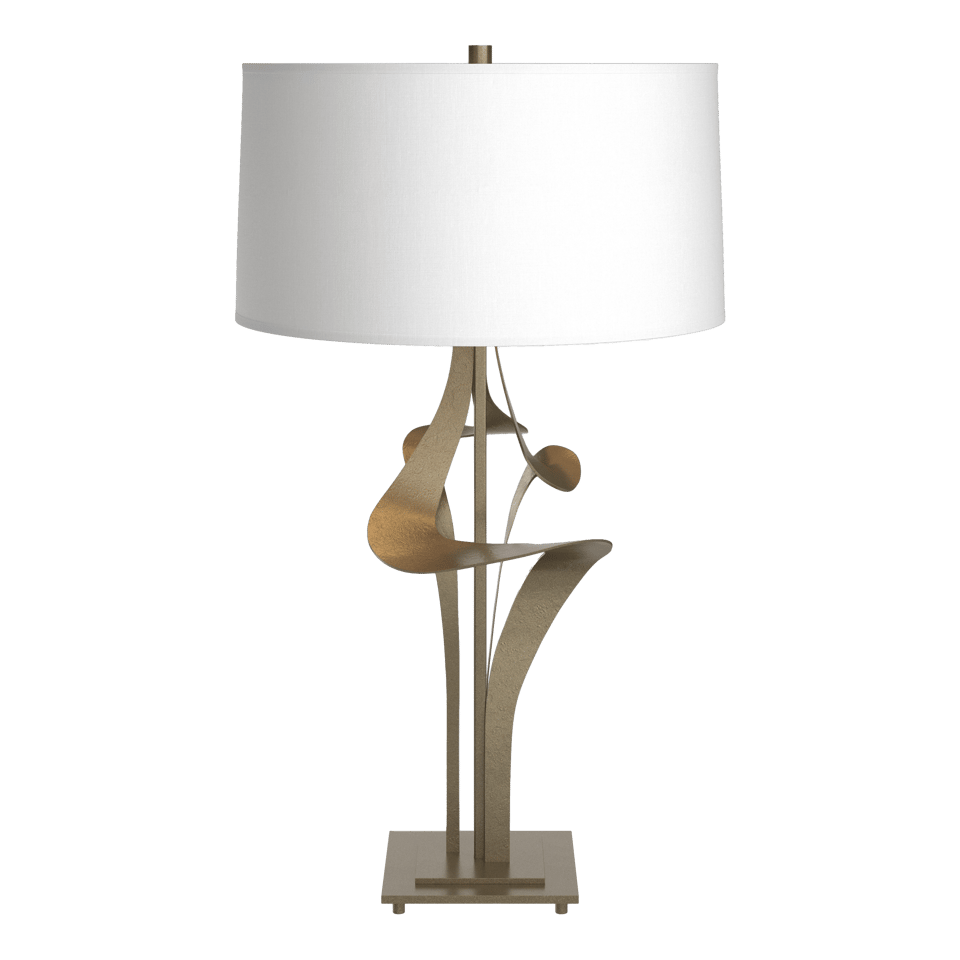 Antasia Table Lamp 27.4" Tall by Hubbardton Forge - Artisanal Hand-Forged Steel with Linen Shade