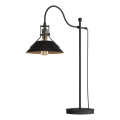 Hubbardton Forge Henry Industrial Table Lamp with Copper-Riveted Shade, Dimmable Lighting Options