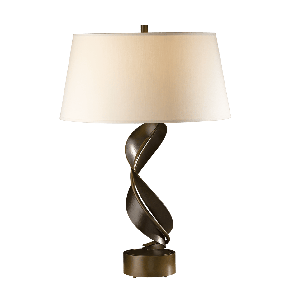 Hubbardton Forge Folio Table Lamp 272920 - Artful Hand-Forged Steel Design, Dimmable Functionality, 25.1” Height