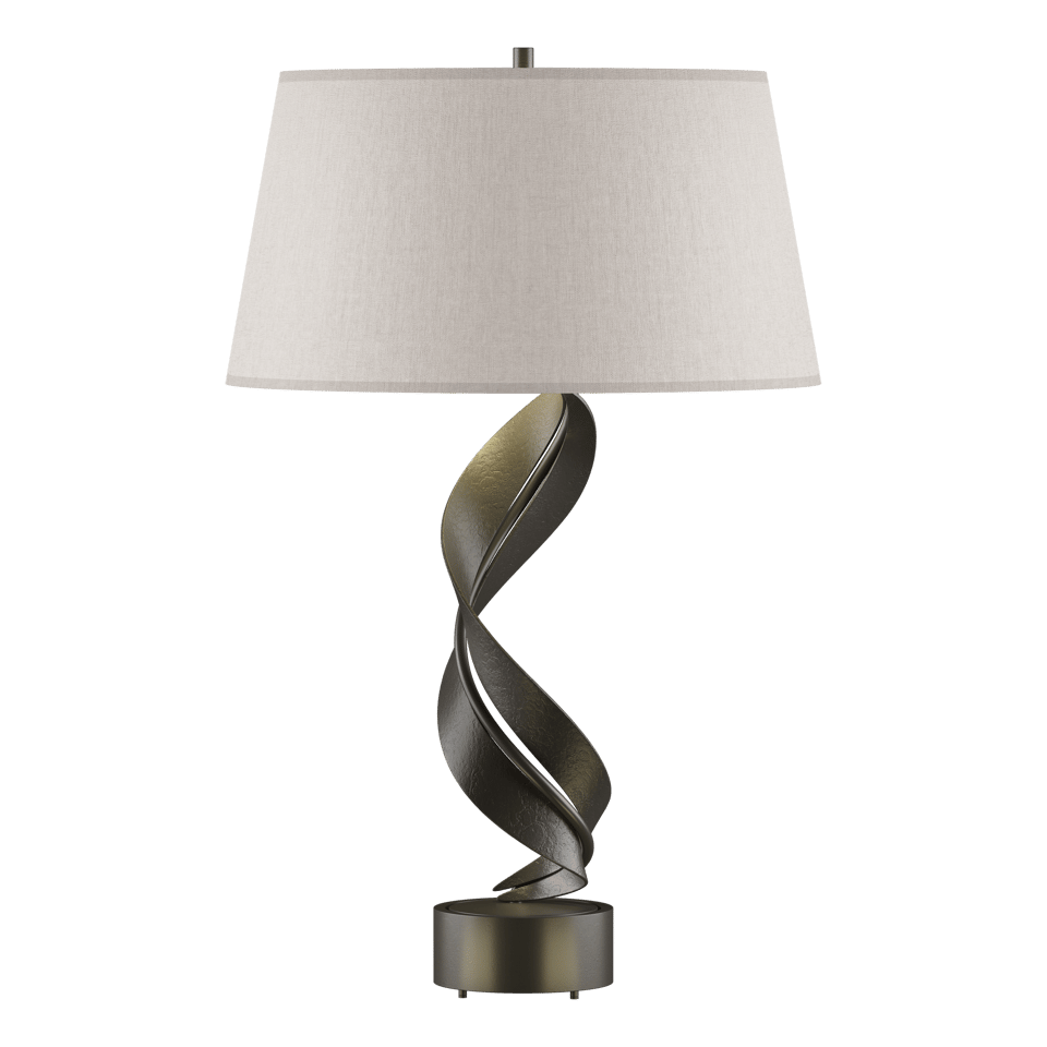 Hubbardton Forge Folio Table Lamp 272920 - Artful Hand-Forged Steel Design, Dimmable Functionality, 25.1” Height