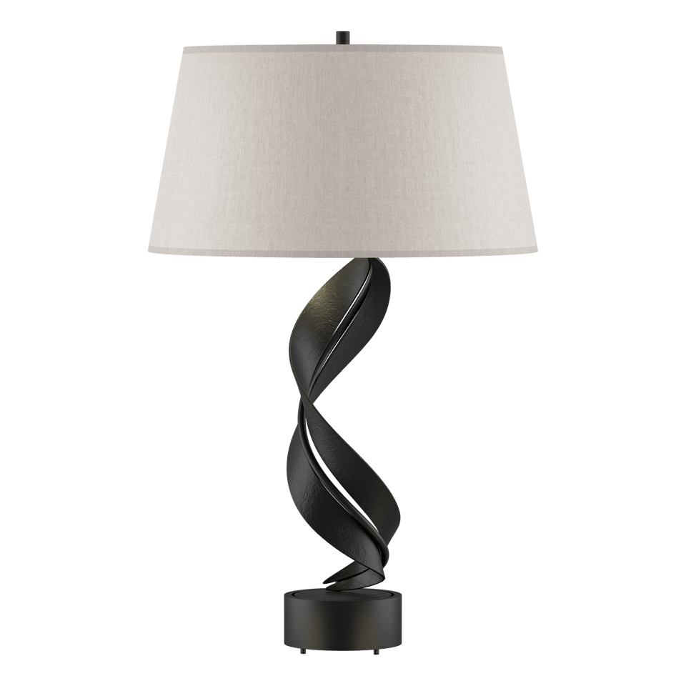 Hubbardton Forge Folio Table Lamp 272920 - Artful Hand-Forged Steel Design, Dimmable Functionality, 25.1” Height