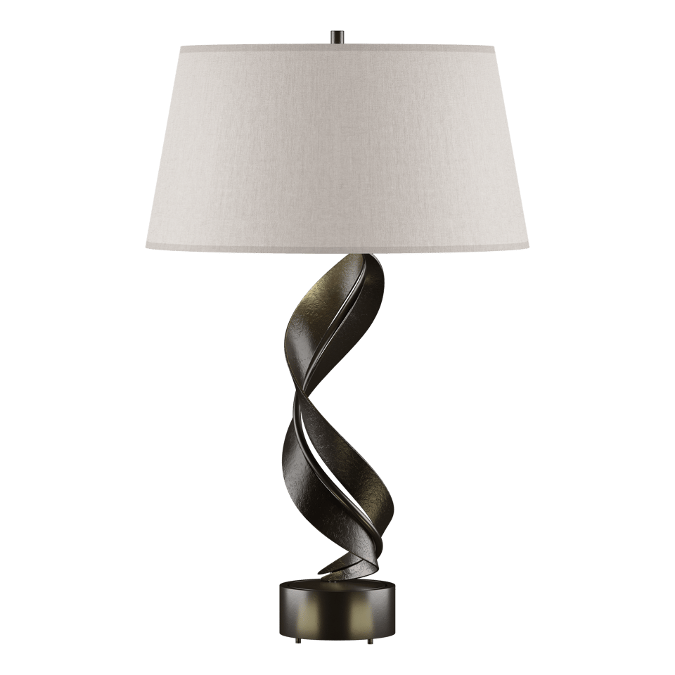 Hubbardton Forge Folio Table Lamp 272920 - Artful Hand-Forged Steel Design, Dimmable Functionality, 25.1” Height