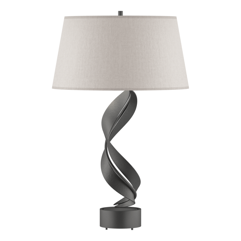 Hubbardton Forge Folio Table Lamp 272920 - Artful Hand-Forged Steel Design, Dimmable Functionality, 25.1” Height