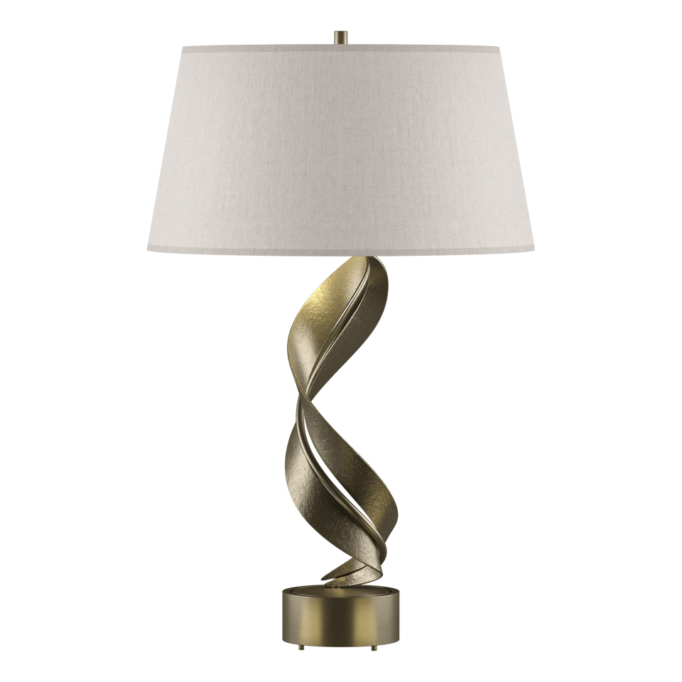 Hubbardton Forge Folio Table Lamp 272920 - Artful Hand-Forged Steel Design, Dimmable Functionality, 25.1” Height