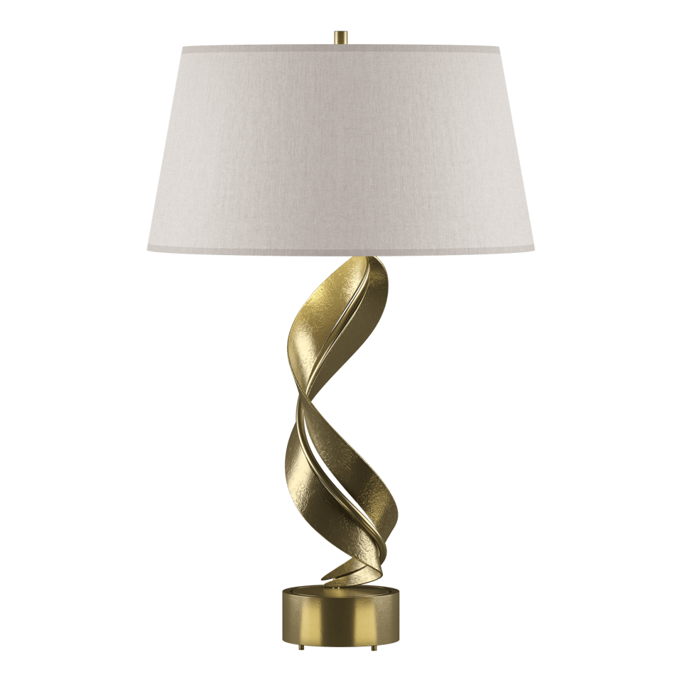 Hubbardton Forge Folio Table Lamp 272920 - Artful Hand-Forged Steel Design, Dimmable Functionality, 25.1” Height