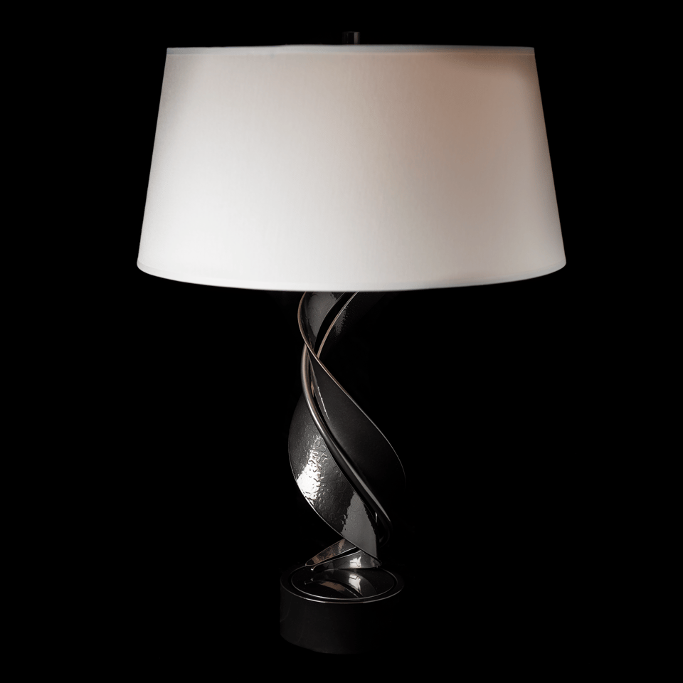 Hubbardton Forge Folio Table Lamp 272920 - Artful Hand-Forged Steel Design, Dimmable Functionality, 25.1” Height