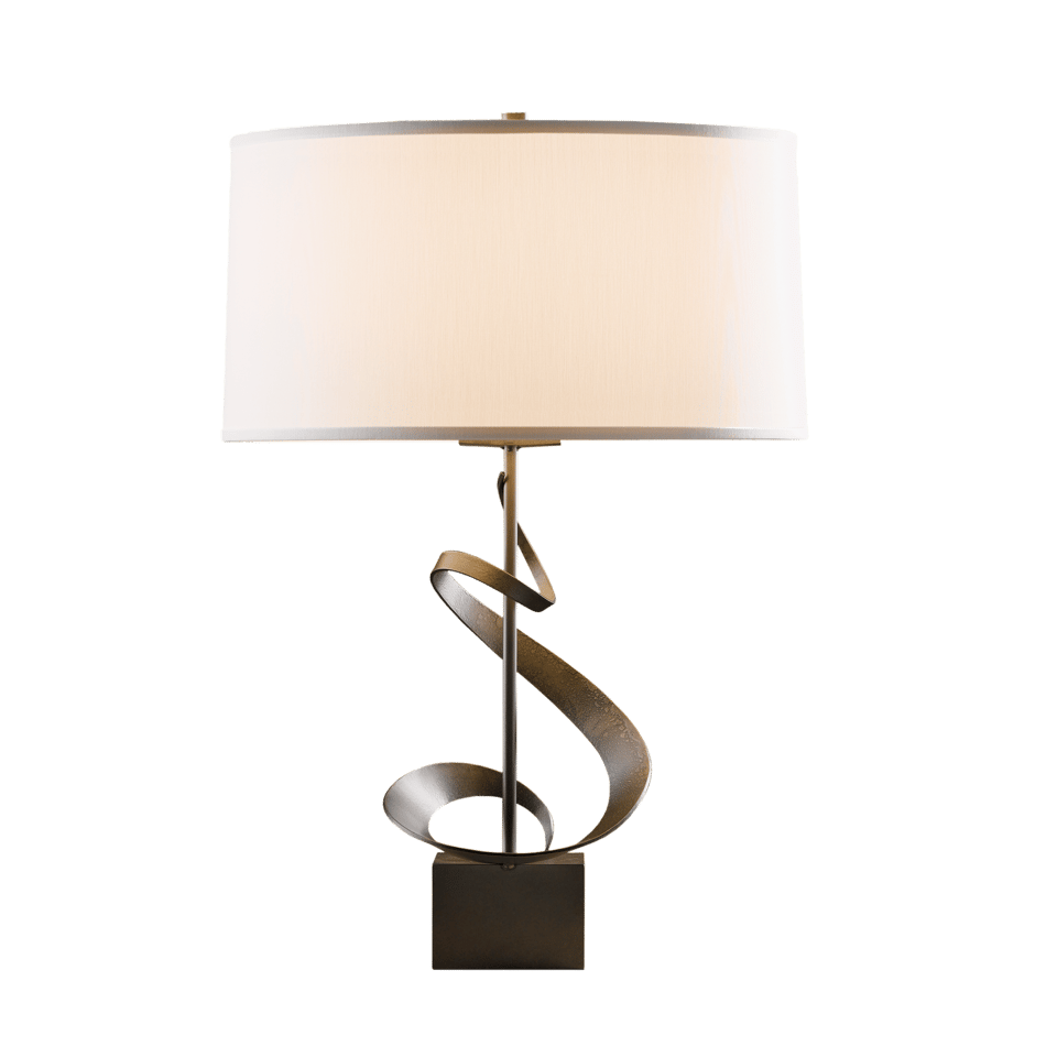 Gallery Spiral Table Lamp by Hubbardton Forge - Handcrafted, Dimmable, Custom Finish Options