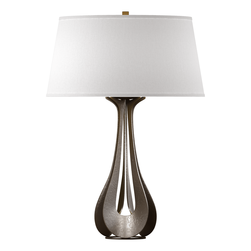 Hubbardton Forge Lino Table Lamp - Artisan Crafted Lighting With Linen Shade, Dimmable E26 Bulb