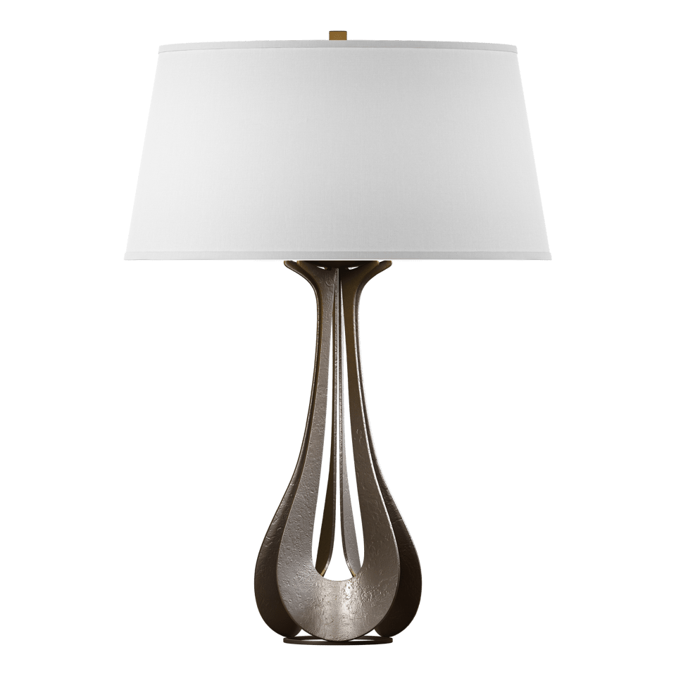 Hubbardton Forge Lino Table Lamp - Artisan Crafted Lighting With Linen Shade, Dimmable E26 Bulb