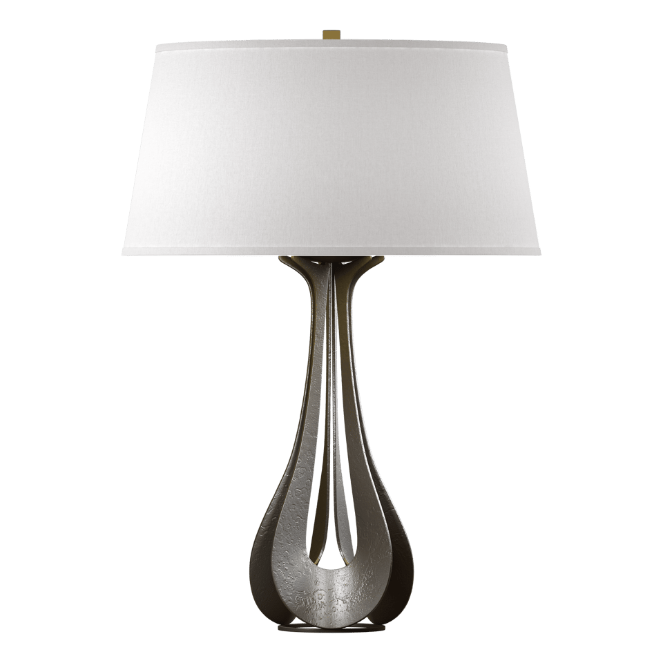 Hubbardton Forge Lino Table Lamp - Artisan Crafted Lighting With Linen Shade, Dimmable E26 Bulb