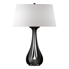 Hubbardton Forge Lino Table Lamp - Artisan Crafted Lighting With Linen Shade, Dimmable E26 Bulb