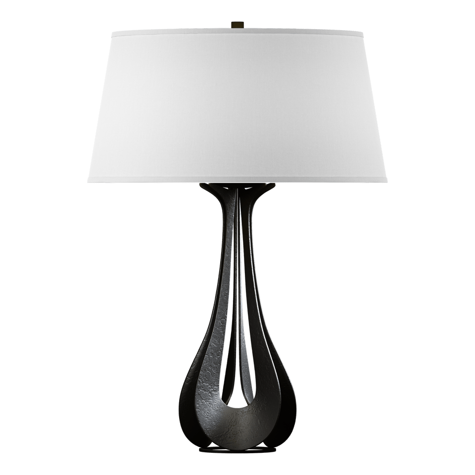 Hubbardton Forge Lino Table Lamp - Artisan Crafted Lighting With Linen Shade, Dimmable E26 Bulb