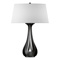 Hubbardton Forge Lino Table Lamp - Artisan Crafted Lighting With Linen Shade, Dimmable E26 Bulb