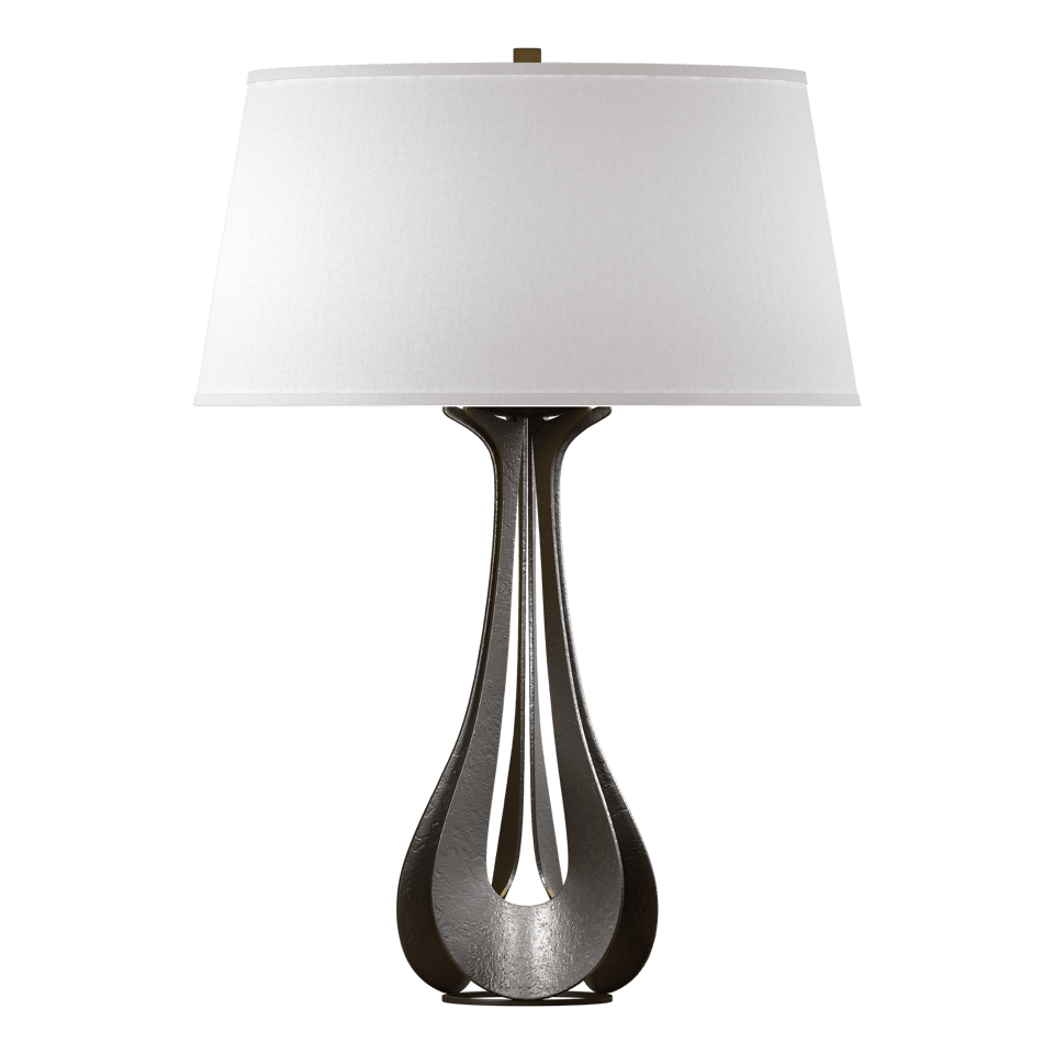 Hubbardton Forge Lino Table Lamp - Artisan Crafted Lighting With Linen Shade, Dimmable E26 Bulb