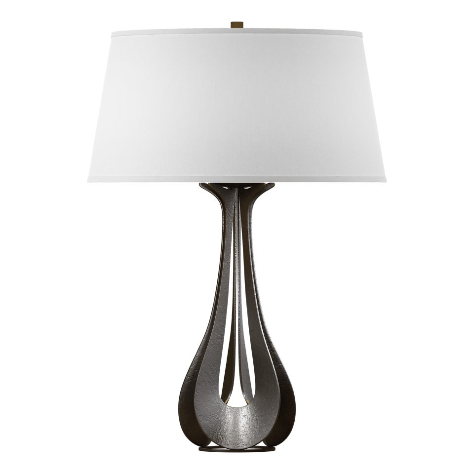 Hubbardton Forge Lino Table Lamp - Artisan Crafted Lighting With Linen Shade, Dimmable E26 Bulb