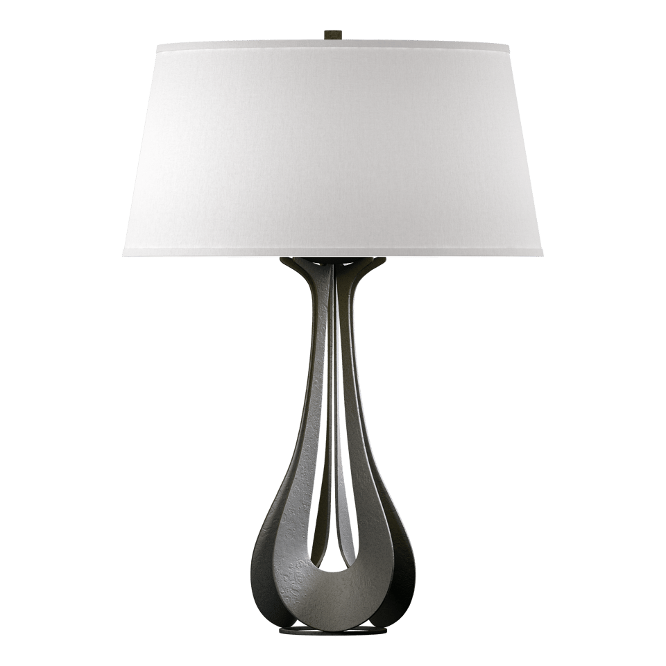 Hubbardton Forge Lino Table Lamp - Artisan Crafted Lighting With Linen Shade, Dimmable E26 Bulb