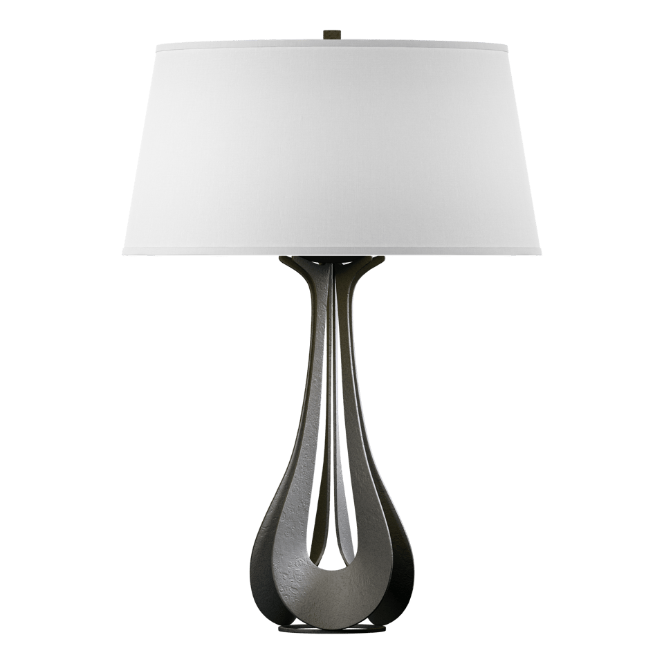 Hubbardton Forge Lino Table Lamp - Artisan Crafted Lighting With Linen Shade, Dimmable E26 Bulb