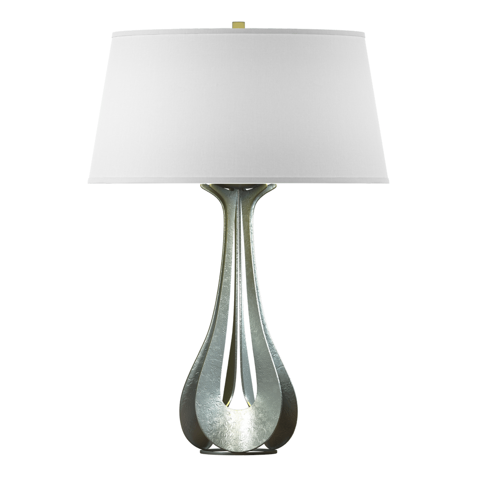 Hubbardton Forge Lino Table Lamp - Artisan Crafted Lighting With Linen Shade, Dimmable E26 Bulb