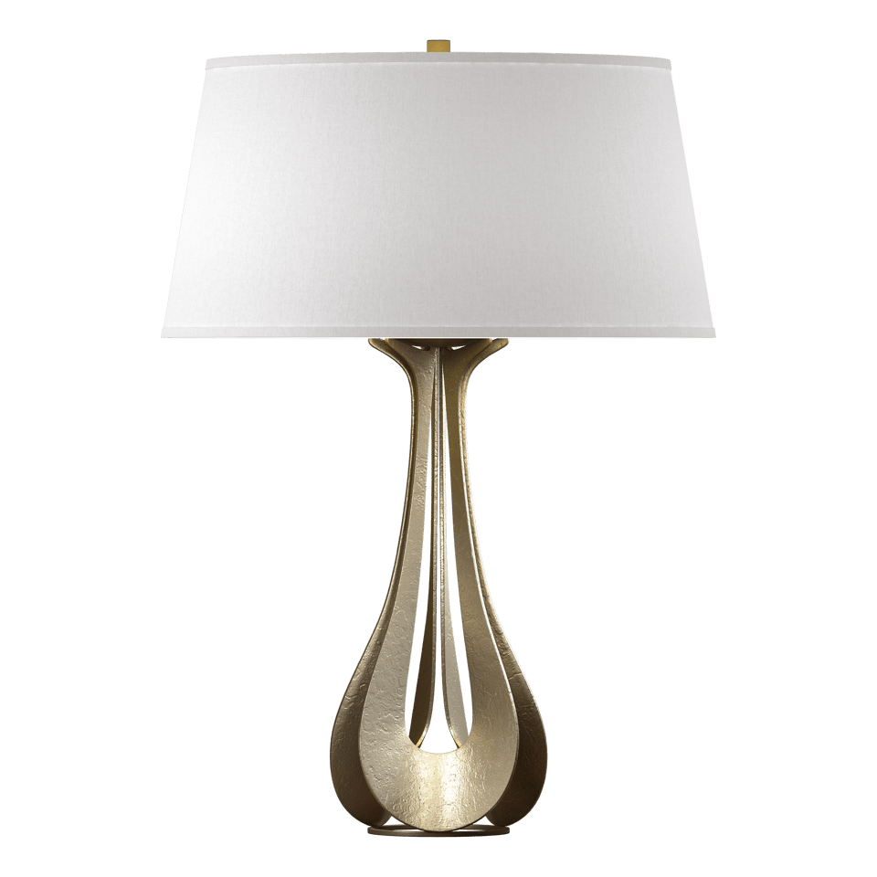 Hubbardton Forge Lino Table Lamp - Artisan Crafted Lighting With Linen Shade, Dimmable E26 Bulb