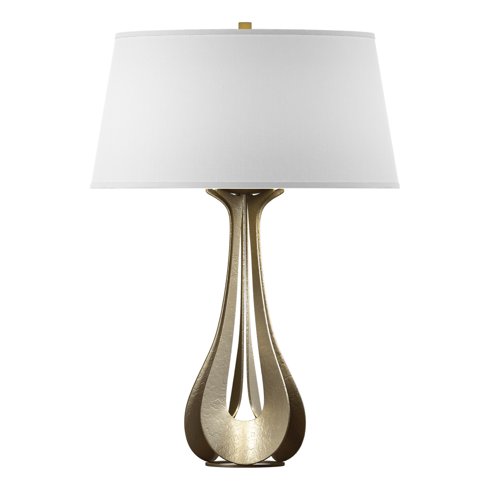 Hubbardton Forge Lino Table Lamp - Artisan Crafted Lighting With Linen Shade, Dimmable E26 Bulb