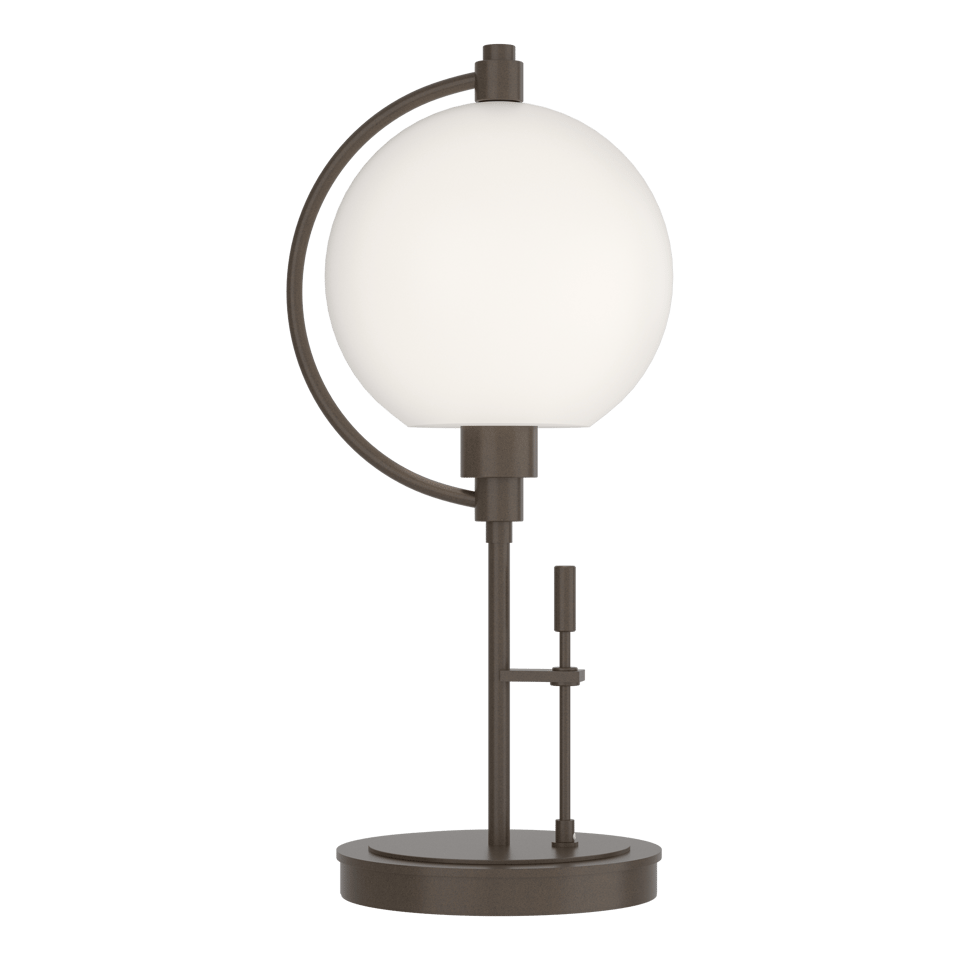 Pluto Table Lamp by Hubbardton Forge, Handcrafted, Dimmable, Customizable Finish, 19.3" Tall