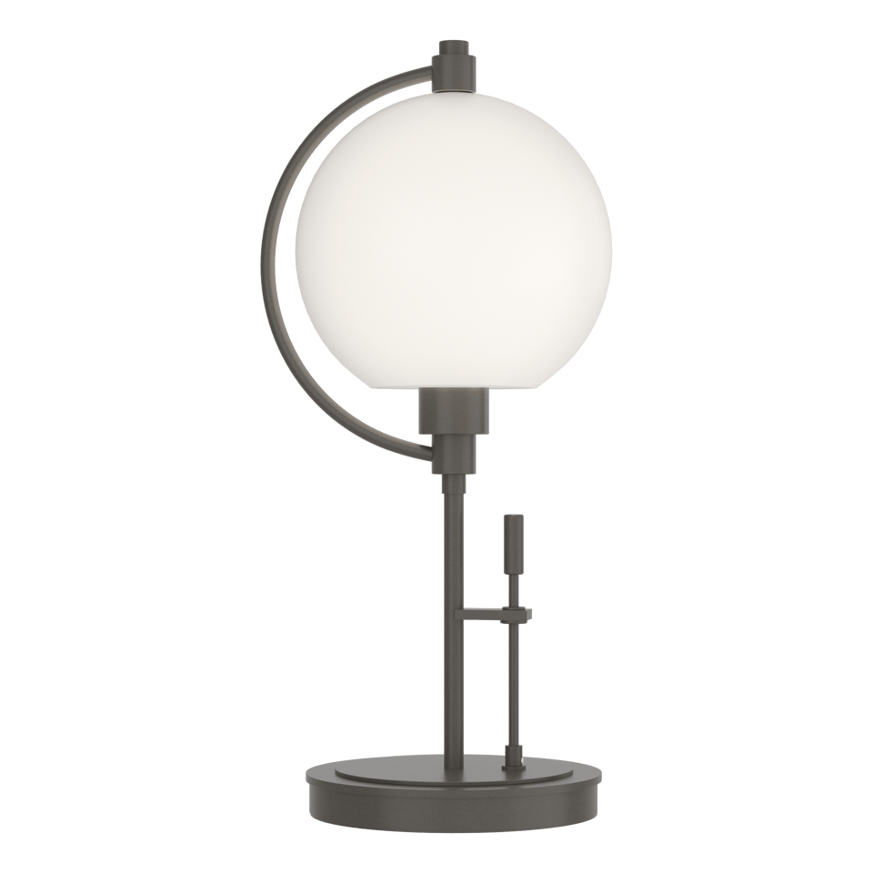 Pluto Table Lamp by Hubbardton Forge, Handcrafted, Dimmable, Customizable Finish, 19.3" Tall