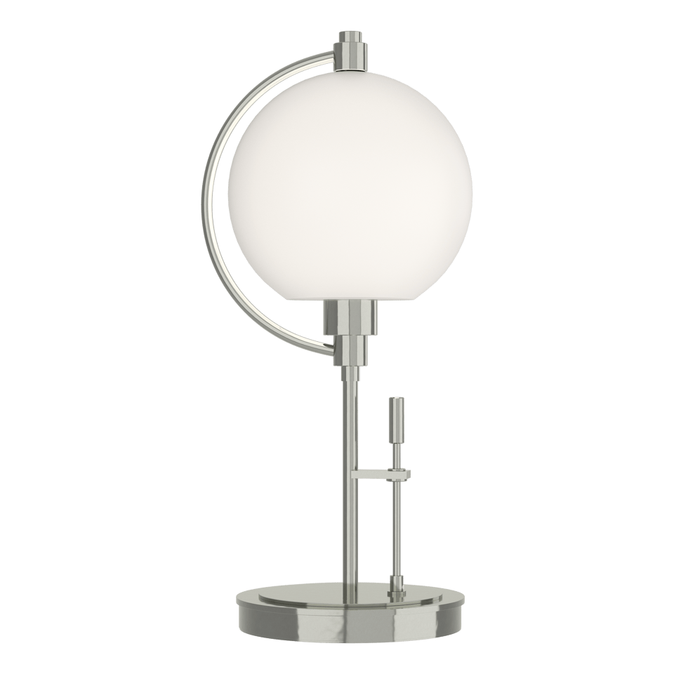 Pluto Table Lamp by Hubbardton Forge, Handcrafted, Dimmable, Customizable Finish, 19.3" Tall