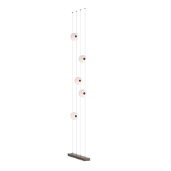 Hubbardton Forge Abacus 5-Light Floor-to-Ceiling Plug-In LED Lamp with Dimmable Features and Customizable Finishes