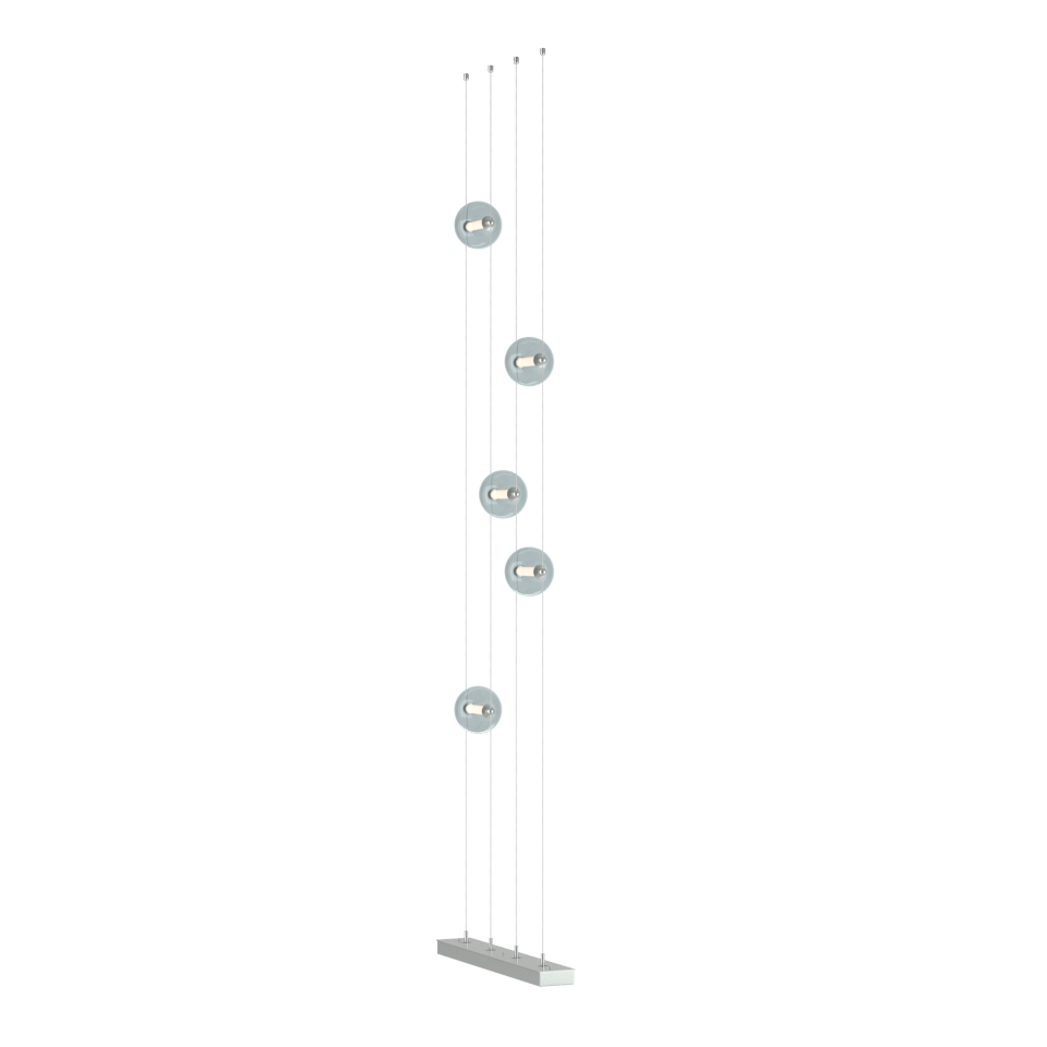 Hubbardton Forge Abacus 5-Light Floor-to-Ceiling Plug-In LED Lamp with Dimmable Features and Customizable Finishes