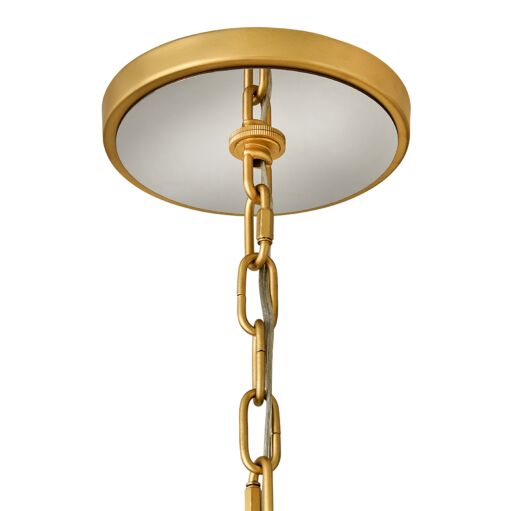 Audra 36" Large Ring Chandelier by Fredrick Ramond - Deluxe Gold Finish with Ceramic Ginkgo Leaves