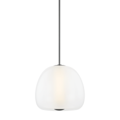 Scranton Large Pendant Light by Hudson Valley, Dimmable LED, Etched Glass, 2225 Lumens