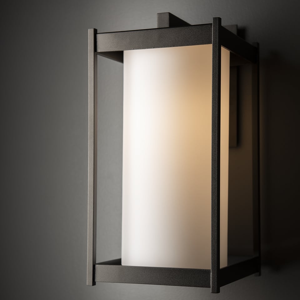 Cela Large Outdoor Sconce 16.3" by Hubbardton Forge - Dimmable Blown Glass & Durable Aluminum