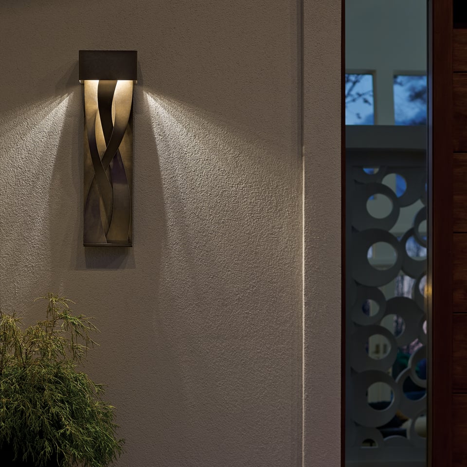 Tress Large Dark Sky Friendly 15W LED Outdoor Sconce by Hubbardton Forge, 350 Lumens, Multiple Finishes