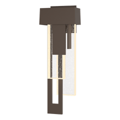 Rainfall LED Outdoor Sconce 11W by Hubbardton Forge - Dimmable, UL Listed, Clear Seeded Glass, 250 Lumens