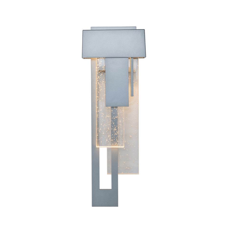 Rainfall LED Outdoor Sconce 11W by Hubbardton Forge - Dimmable, UL Listed, Clear Seeded Glass, 250 Lumens