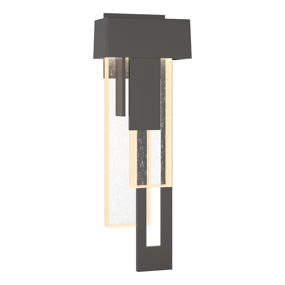 Rainfall LED Outdoor Sconce 11W by Hubbardton Forge - Dimmable, UL Listed, Clear Seeded Glass, 250 Lumens