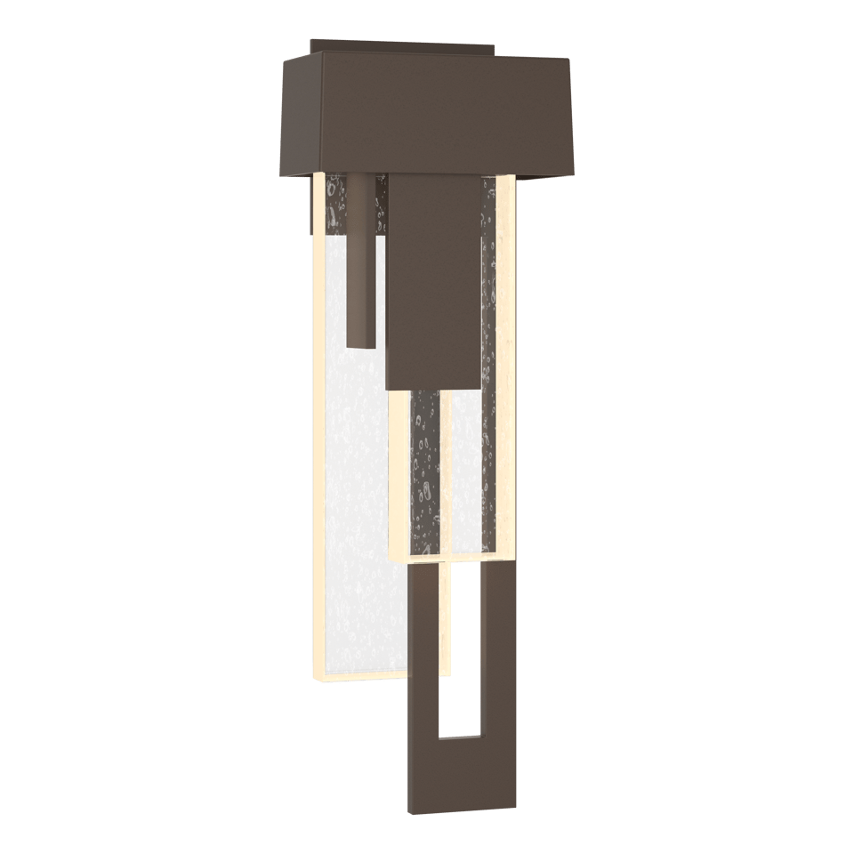 Rainfall LED Outdoor Sconce 11W by Hubbardton Forge - Dimmable, UL Listed, Clear Seeded Glass, 250 Lumens