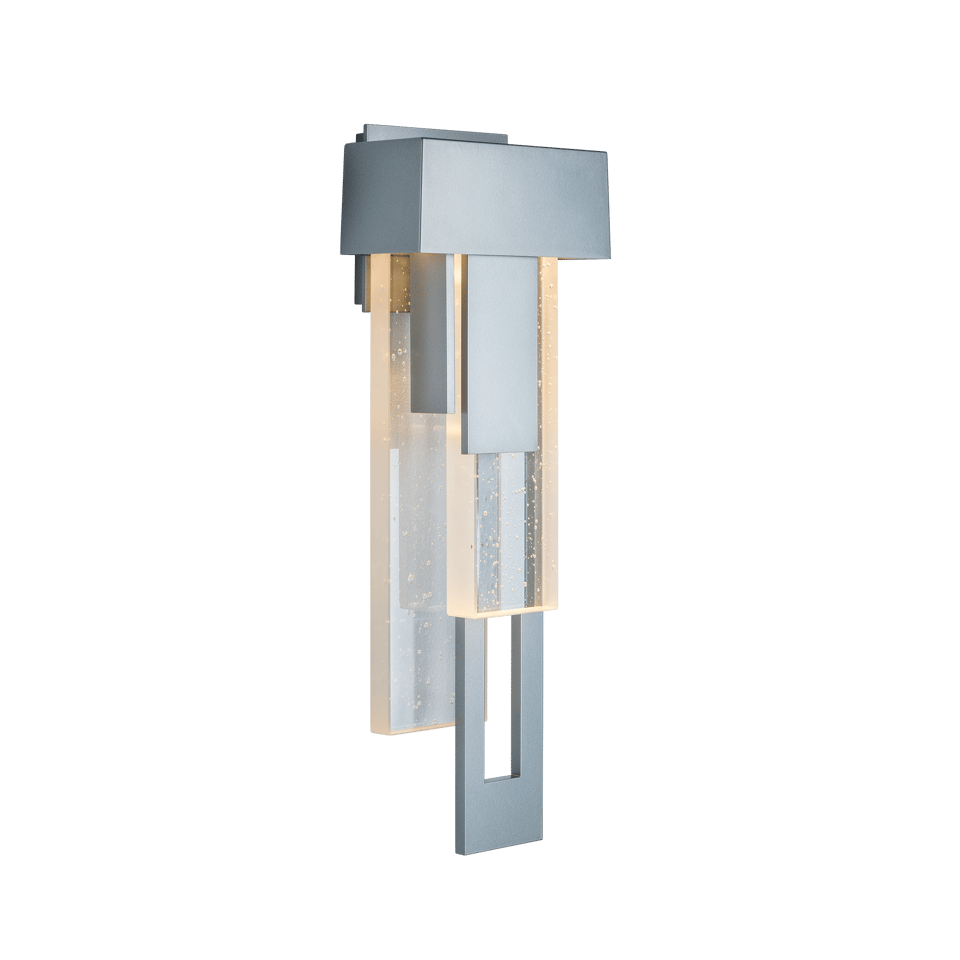 Rainfall LED Outdoor Sconce 11W by Hubbardton Forge - Dimmable, UL Listed, Clear Seeded Glass, 250 Lumens