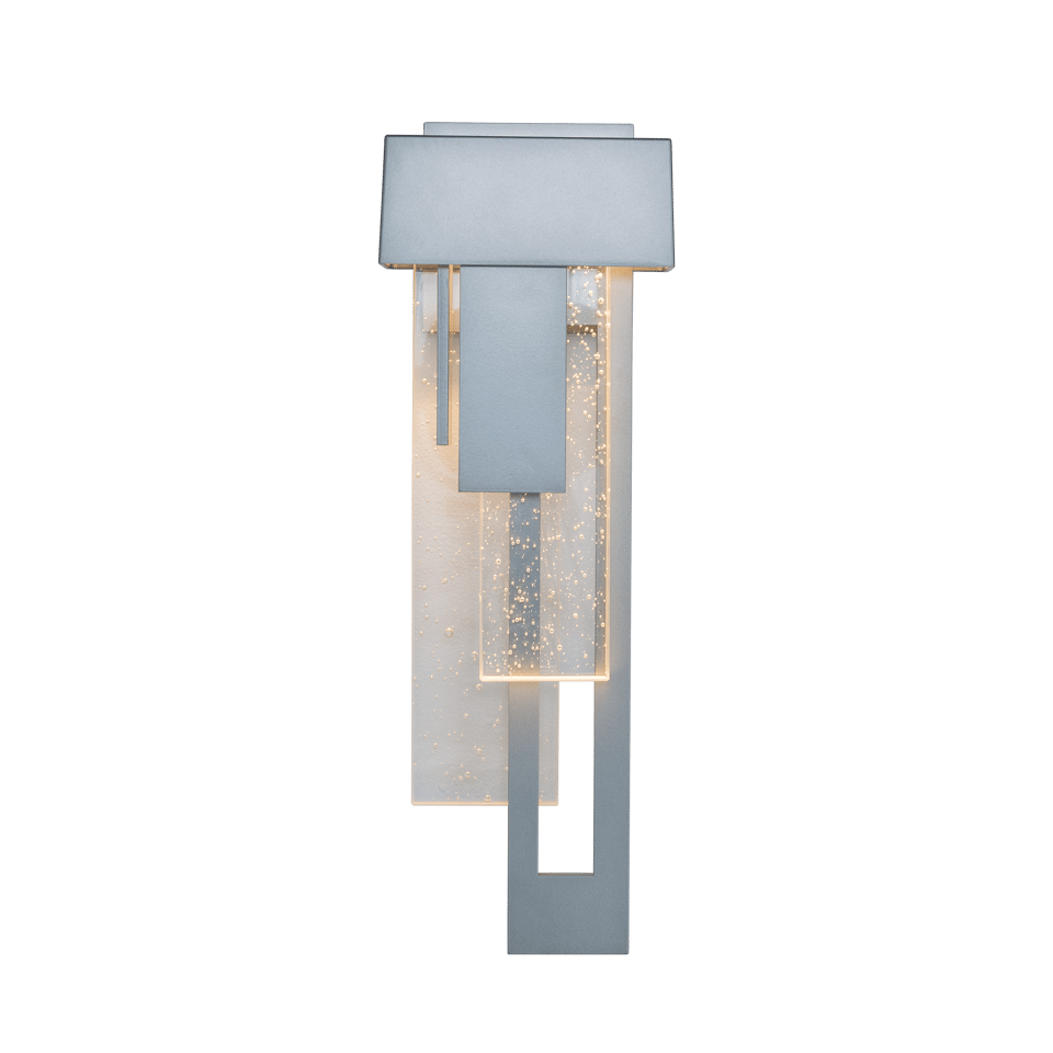 Rainfall LED Outdoor Sconce 11W by Hubbardton Forge - Dimmable, UL Listed, Clear Seeded Glass, 250 Lumens