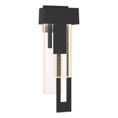 Rainfall LED Outdoor Sconce 11W by Hubbardton Forge - Dimmable, UL Listed, Clear Seeded Glass, 250 Lumens