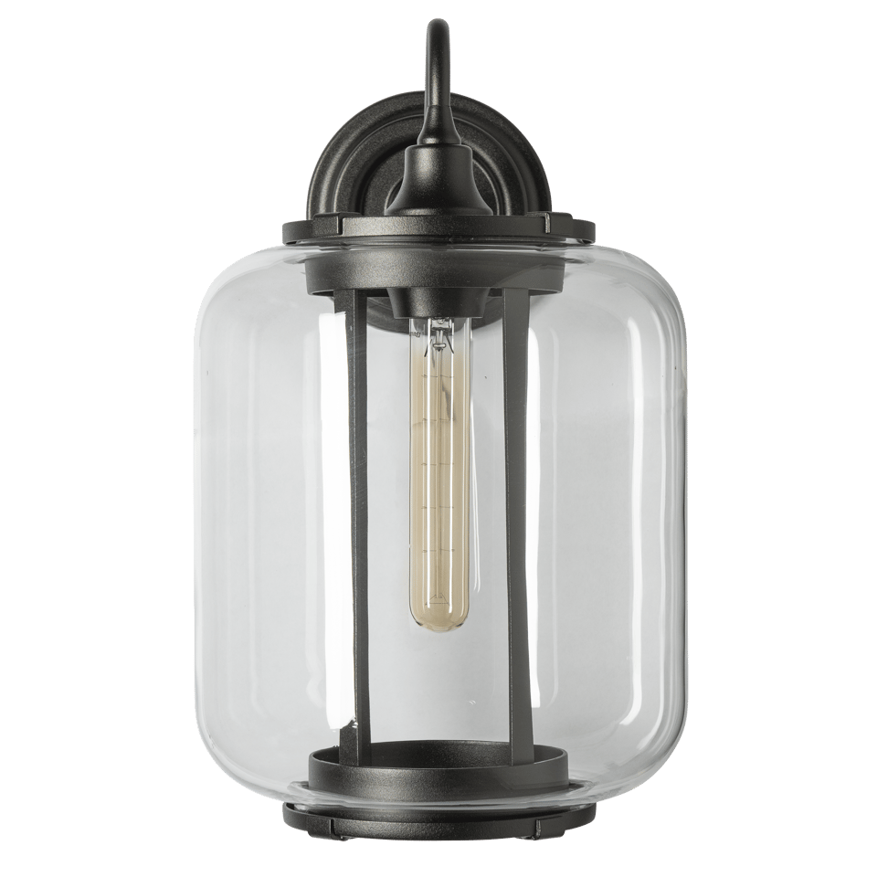 Hubbardton Forge Fairwinds 14.7" Large Outdoor Sconce - Dimmable, Weather-Resistant, Elegant Glass Shade