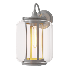 Hubbardton Forge Fairwinds 14.7" Large Outdoor Sconce - Dimmable, Weather-Resistant, Elegant Glass Shade