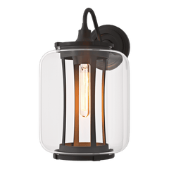 Hubbardton Forge Fairwinds 14.7" Large Outdoor Sconce - Dimmable, Weather-Resistant, Elegant Glass Shade