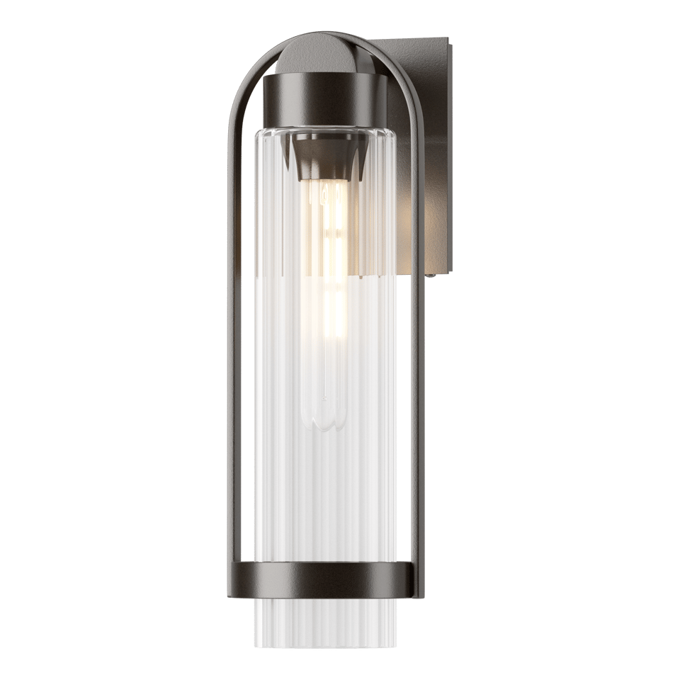 Hubbardton Forge Alcove Medium Outdoor Sconce 100W Dimmable 19.6" Modern Design UL Wet Rated