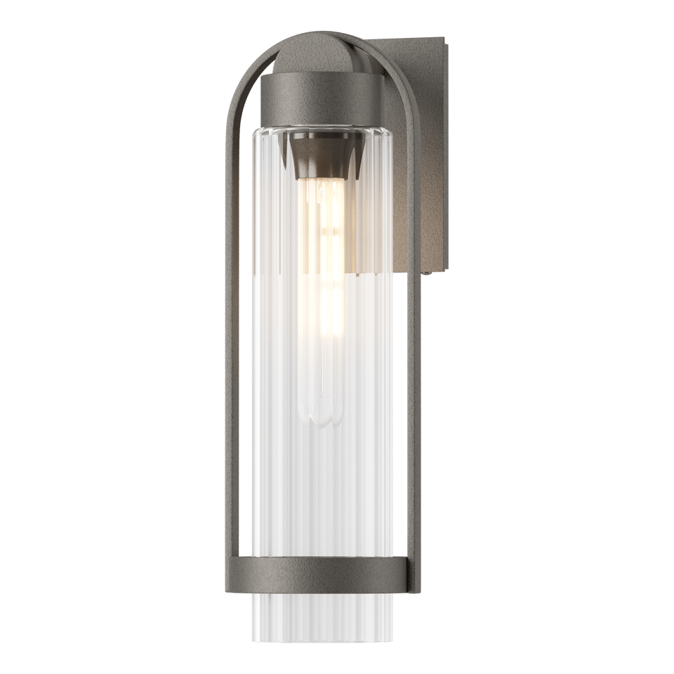 Hubbardton Forge Alcove Medium Outdoor Sconce 100W Dimmable 19.6" Modern Design UL Wet Rated