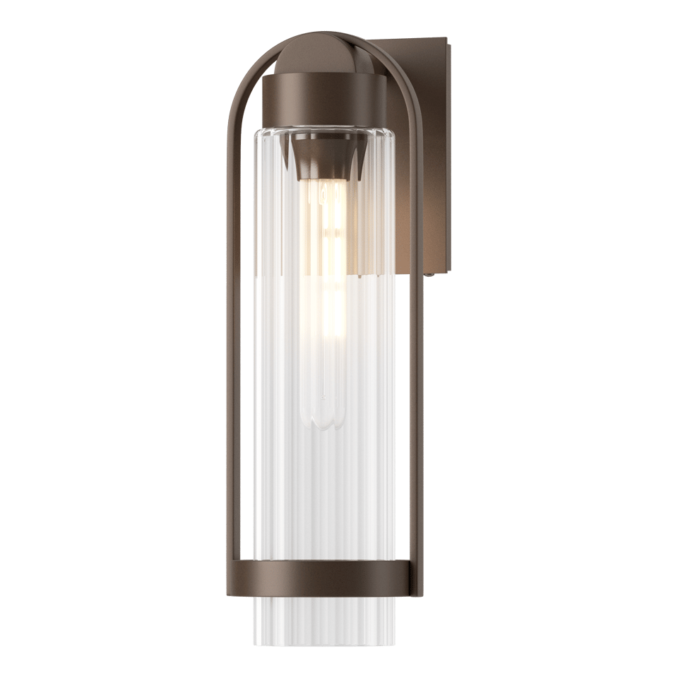 Hubbardton Forge Alcove Medium Outdoor Sconce 100W Dimmable 19.6" Modern Design UL Wet Rated