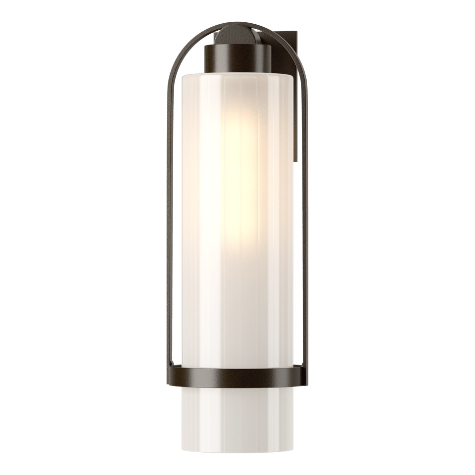 Hubbardton Forge Alcove Large Outdoor Sconce, 23.2" Height, Dimmable, UL Wet Rated, Hand-Shaped Aluminum