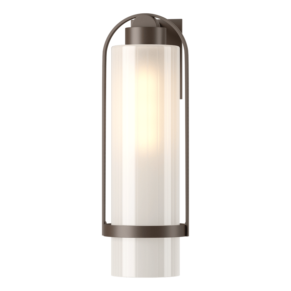 Hubbardton Forge Alcove Large Outdoor Sconce, 23.2" Height, Dimmable, UL Wet Rated, Hand-Shaped Aluminum